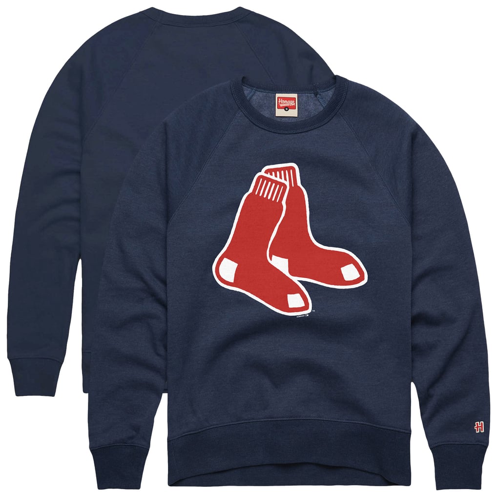  Boston Red Sox Homage Retro Tri-Blend Pullover Sweatshirt - Navy
